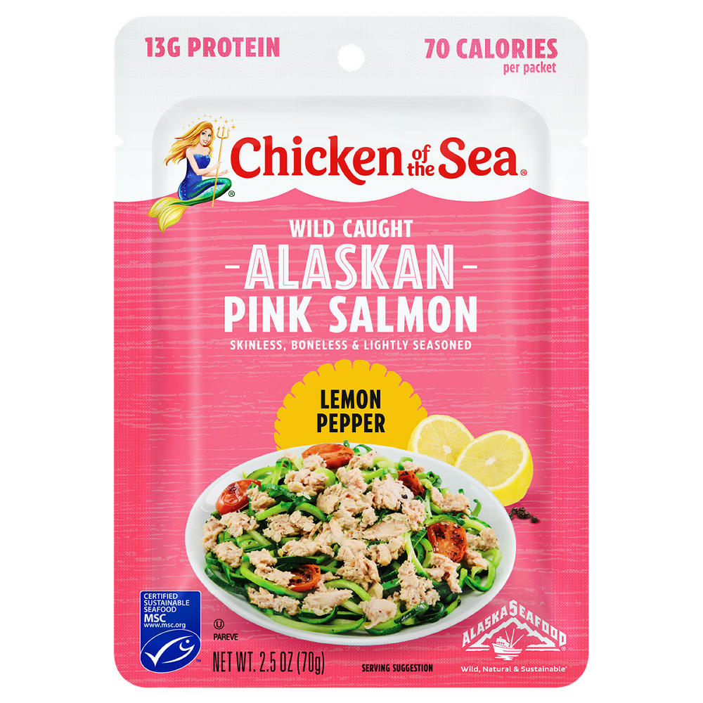Chicken of the Sea Alaskan Pink Salmon Lemon Pepper Pouch, 2.5 oz