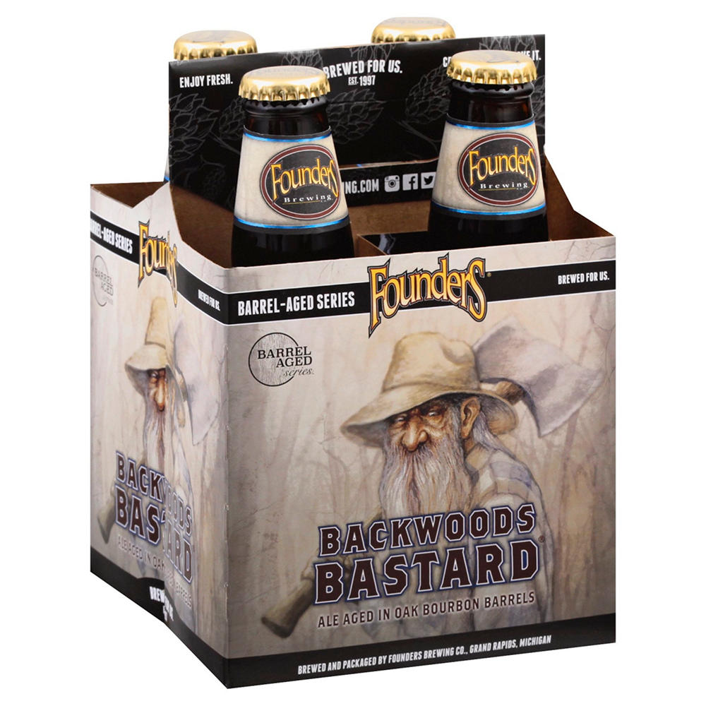 Founders Backwoods Bastard Craft Beer 4 pk Bottles, 12 oz