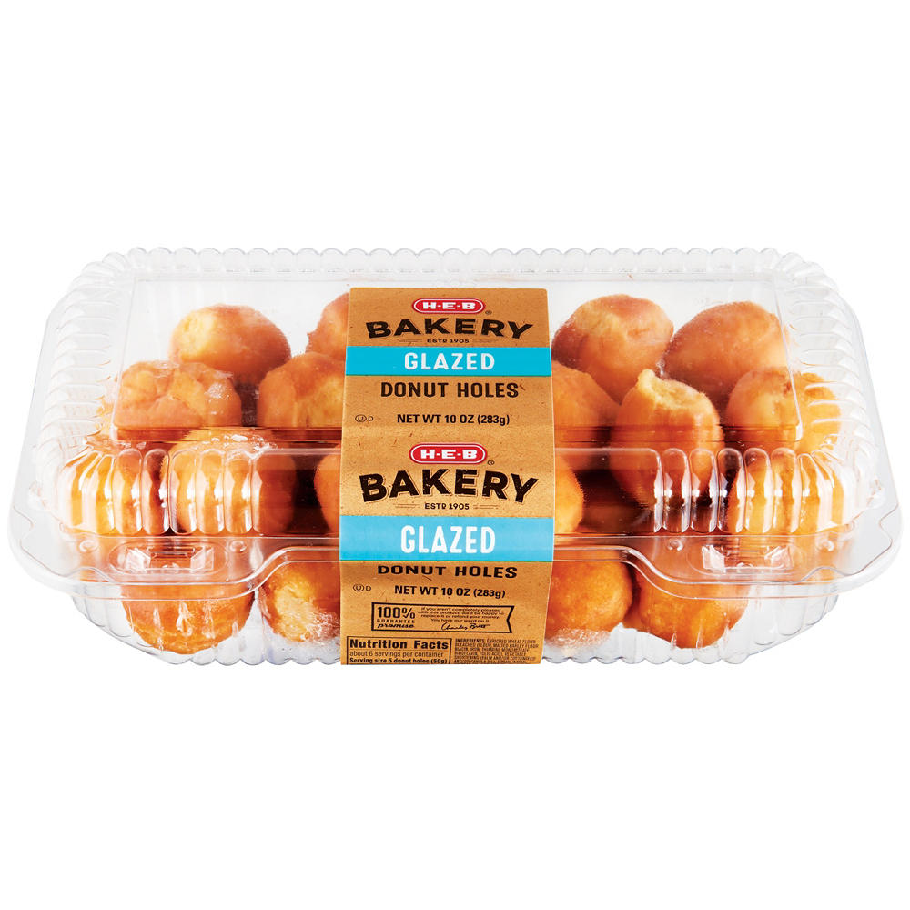 H-E-B Bakery Glazed Donut Holes, 10 oz