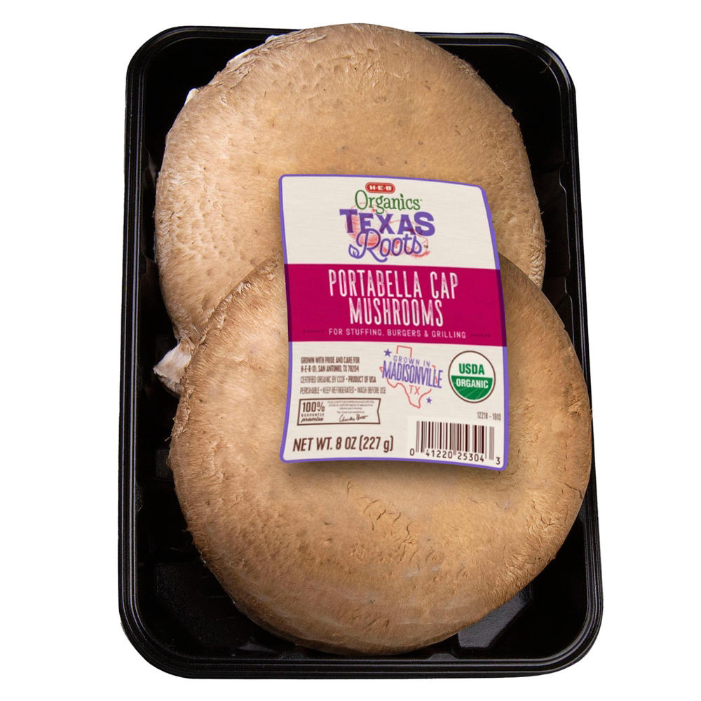 H-E-B Organics Texas Roots Portabella Cap Mushrooms, 2 ct