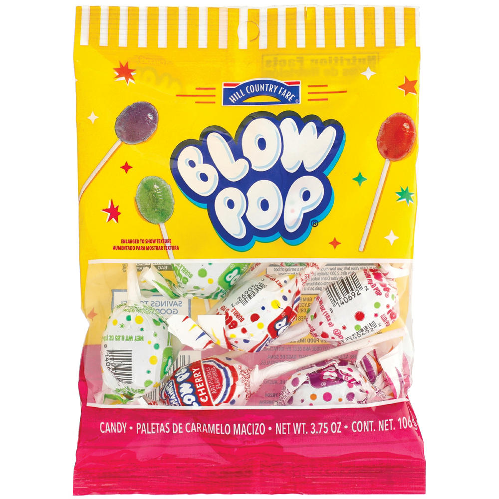 Hill Country Fare Blow Pop Assorted Lollipops, 3.75 oz
