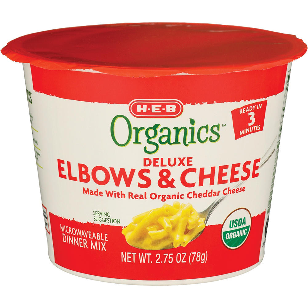 H-E-B Organics Deluxe Elbow Macaroni & Cheese Cup, 2.75 oz
