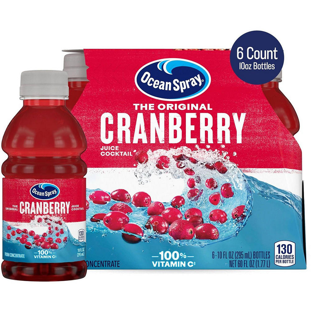 Ocean Spray Cranberry Cocktail Juice 6 pk Bottles, 10 oz