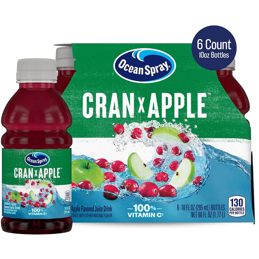Ocean Spray Cran-Apple Cranberry Apple Juice 6 pk Bottles, 10 oz