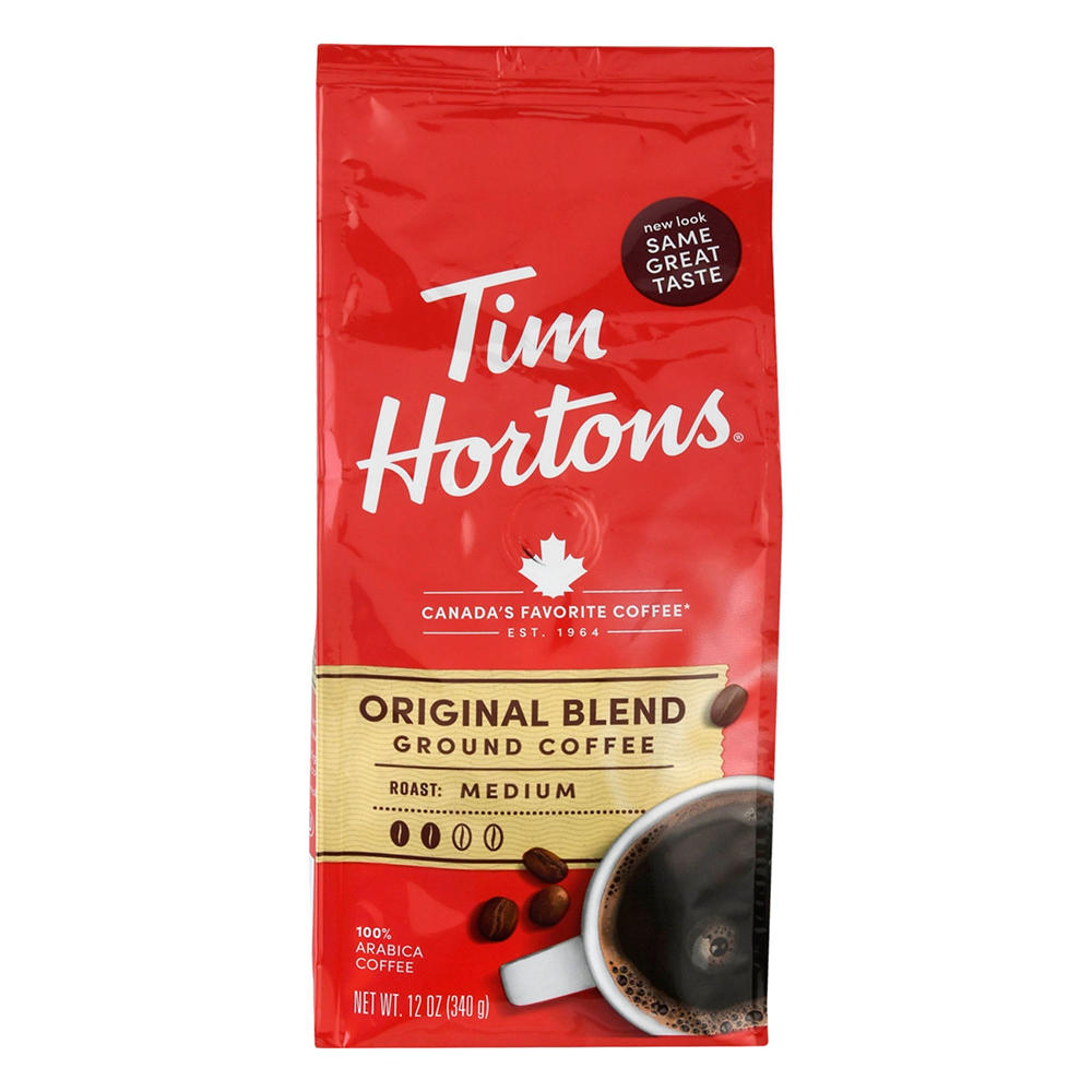 Tim Hortons Original Blend Medium Roast Ground Coffee, 12 oz