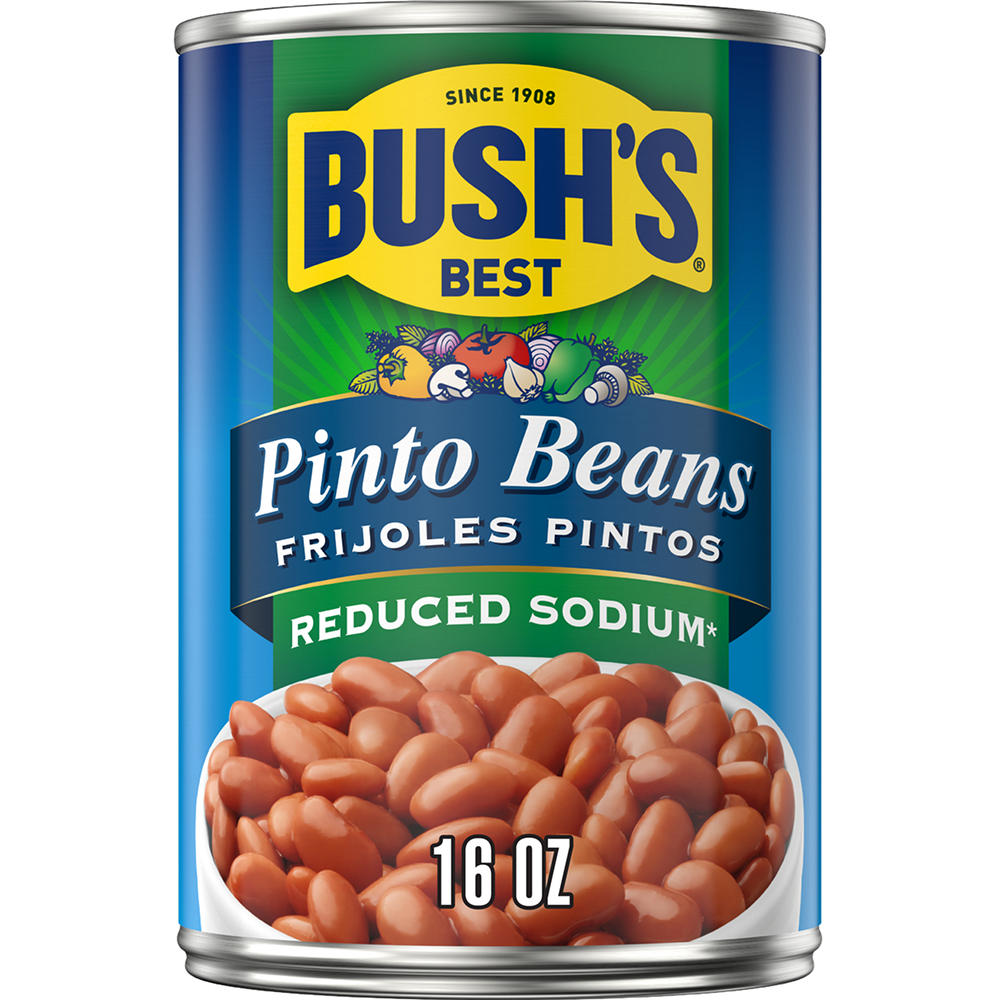 Bush's Best Reduced Sodium Pinto Beans, 16 oz