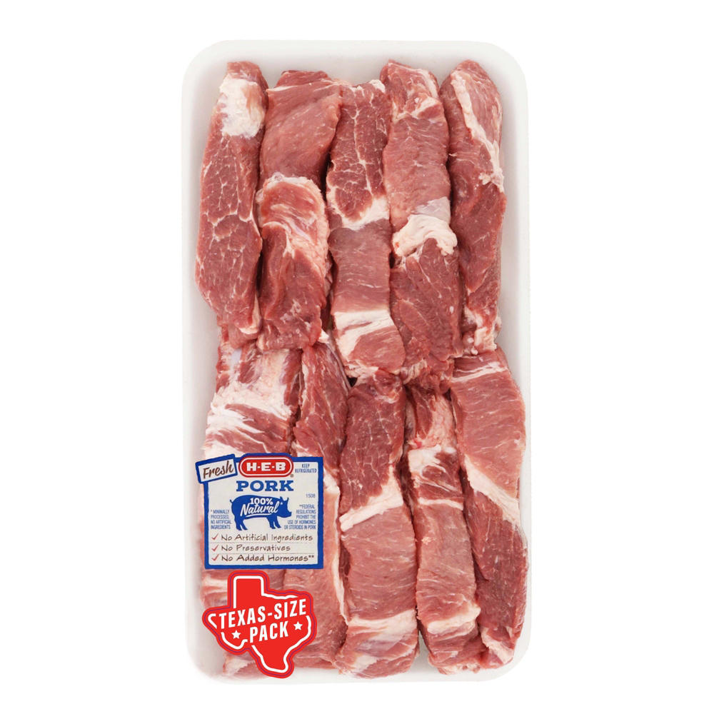 H-E-B Country-Style Bone-in Pork Ribs - Texas-Size Pack, Avg. 5.06 lbs