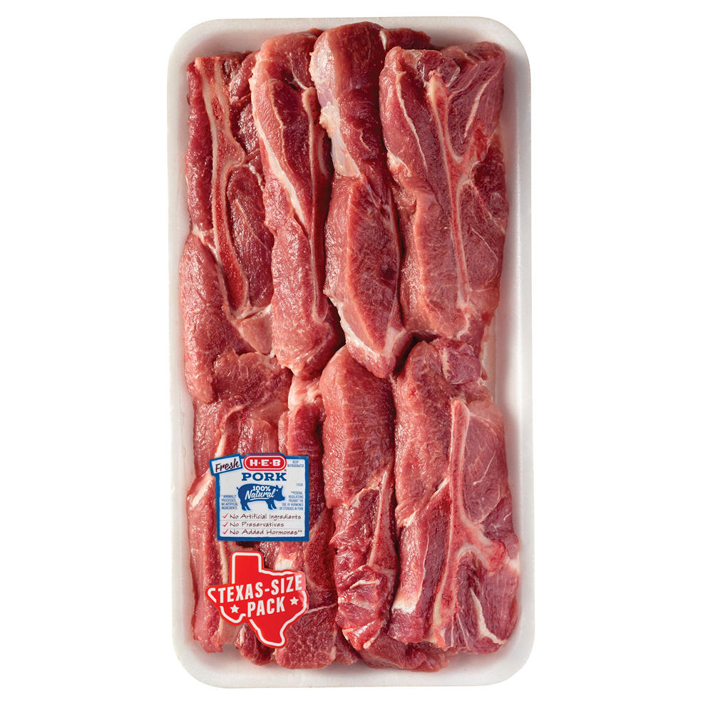 H-E-B Bone-in Country-Style Boston Butt Pork Ribs - Texas-Size Pack, Avg. 4.31 lbs