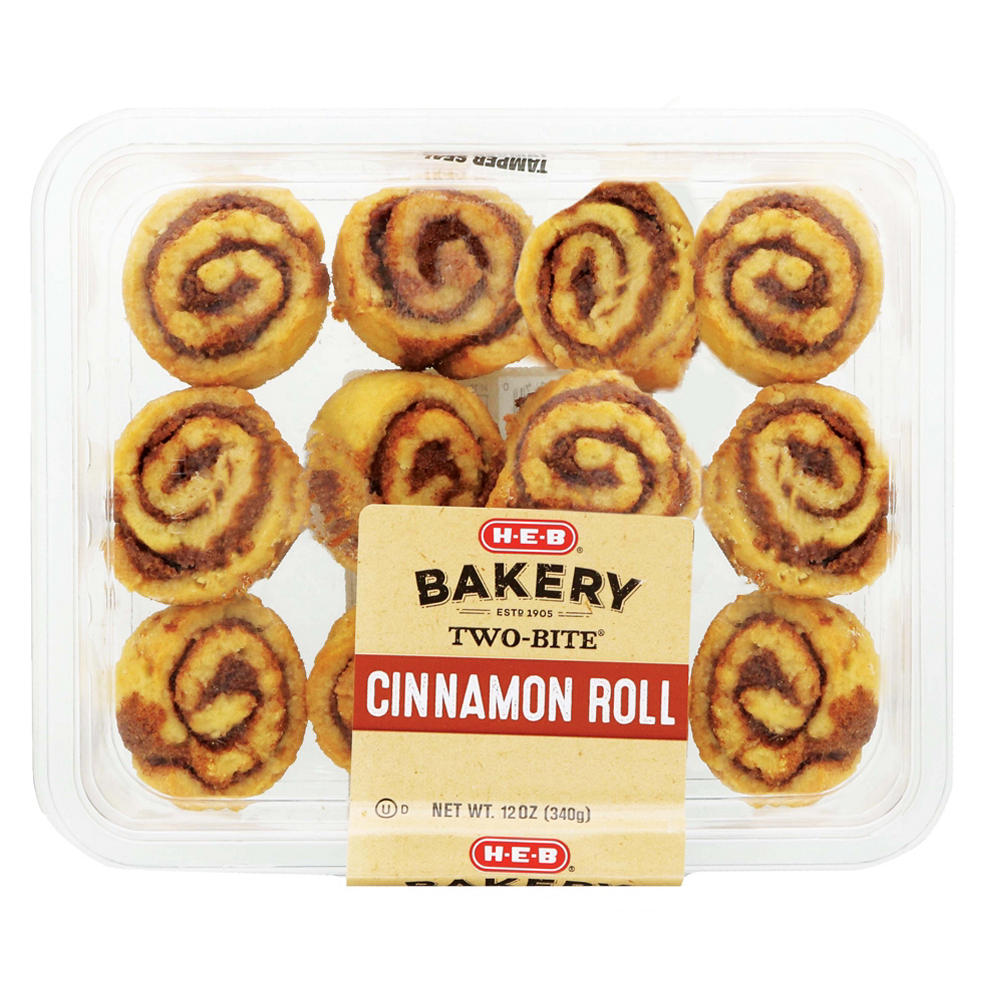 H-E-B Bakery Two-Bite Cinnamon Rolls, 12 oz