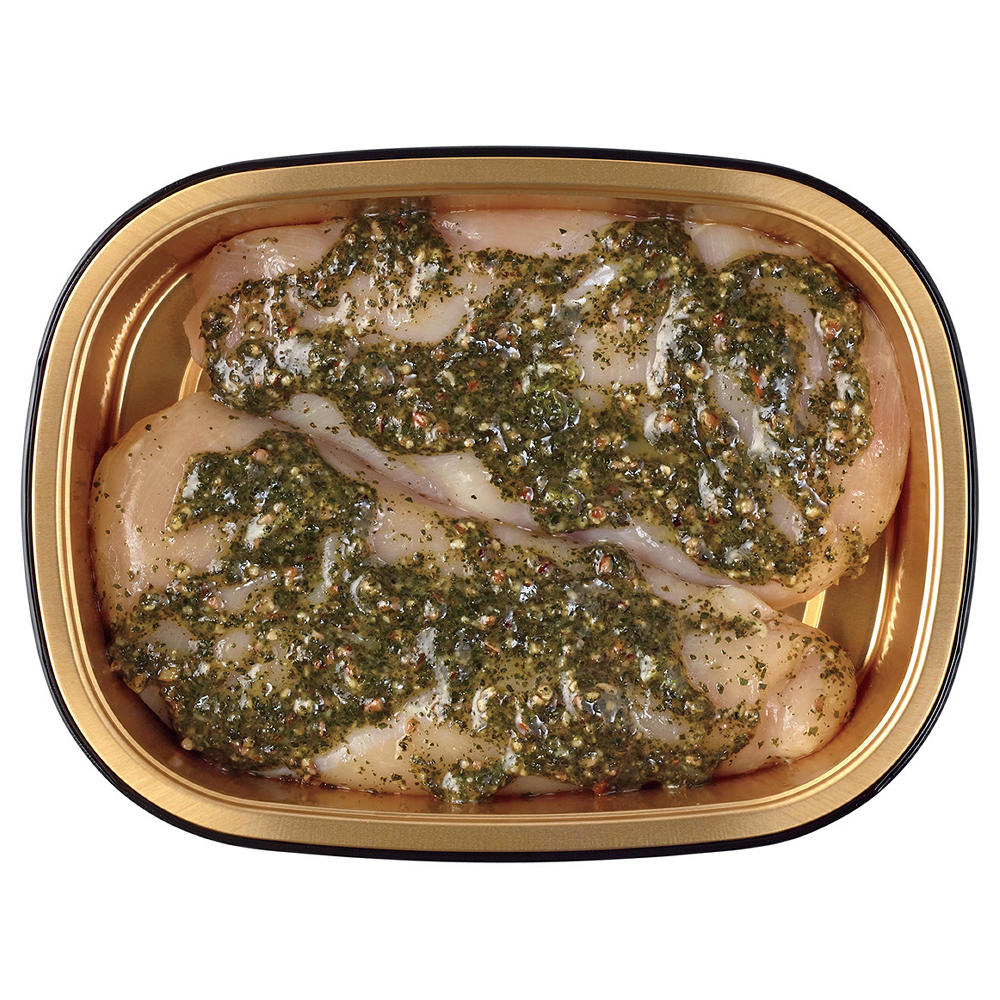 Meal Simple by H-E-B Chicken Breasts Entrée - Basil Pesto, Avg. 0.91 lb