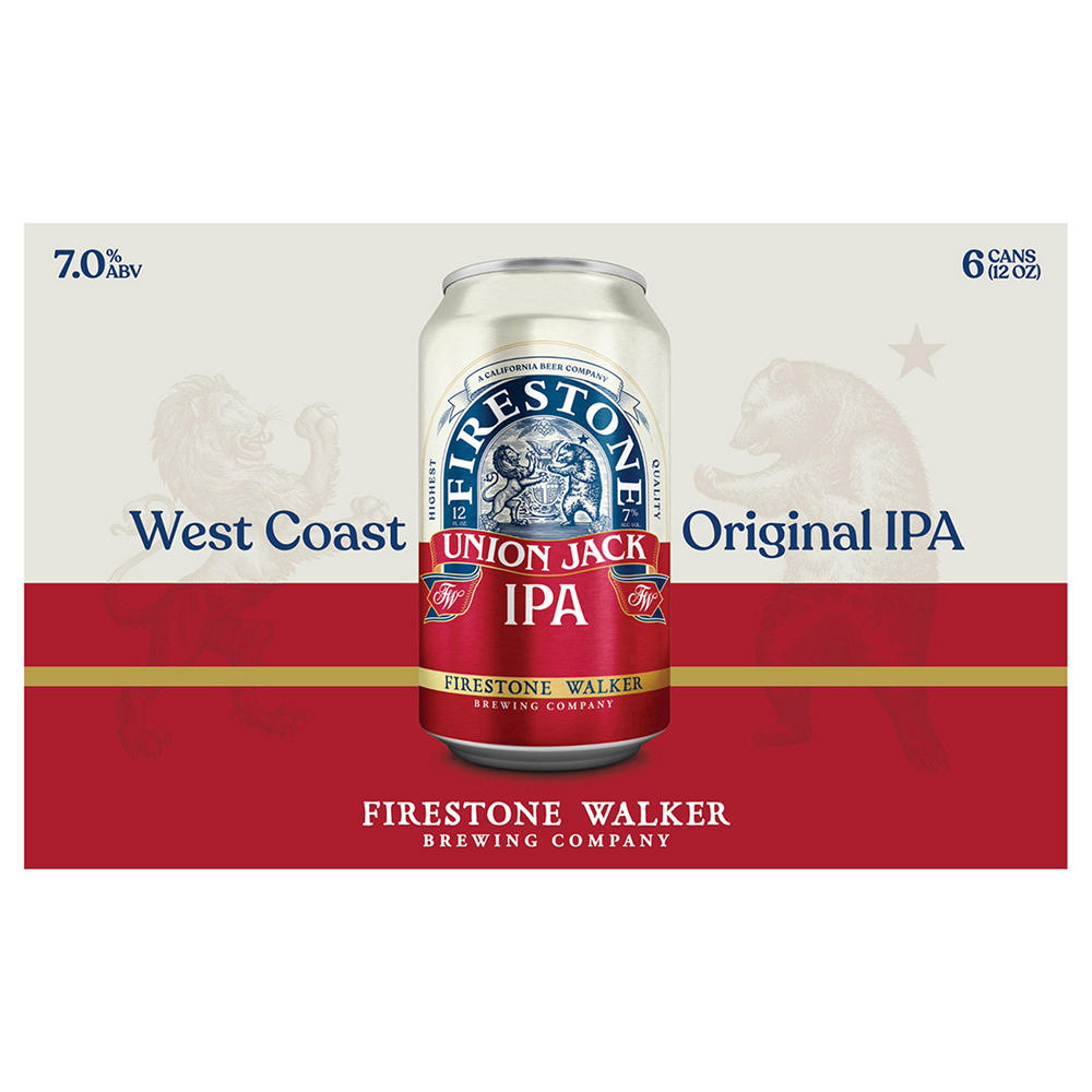 Firestone Walker Union Jack IPA Beer 12 oz Cans, 6 pk