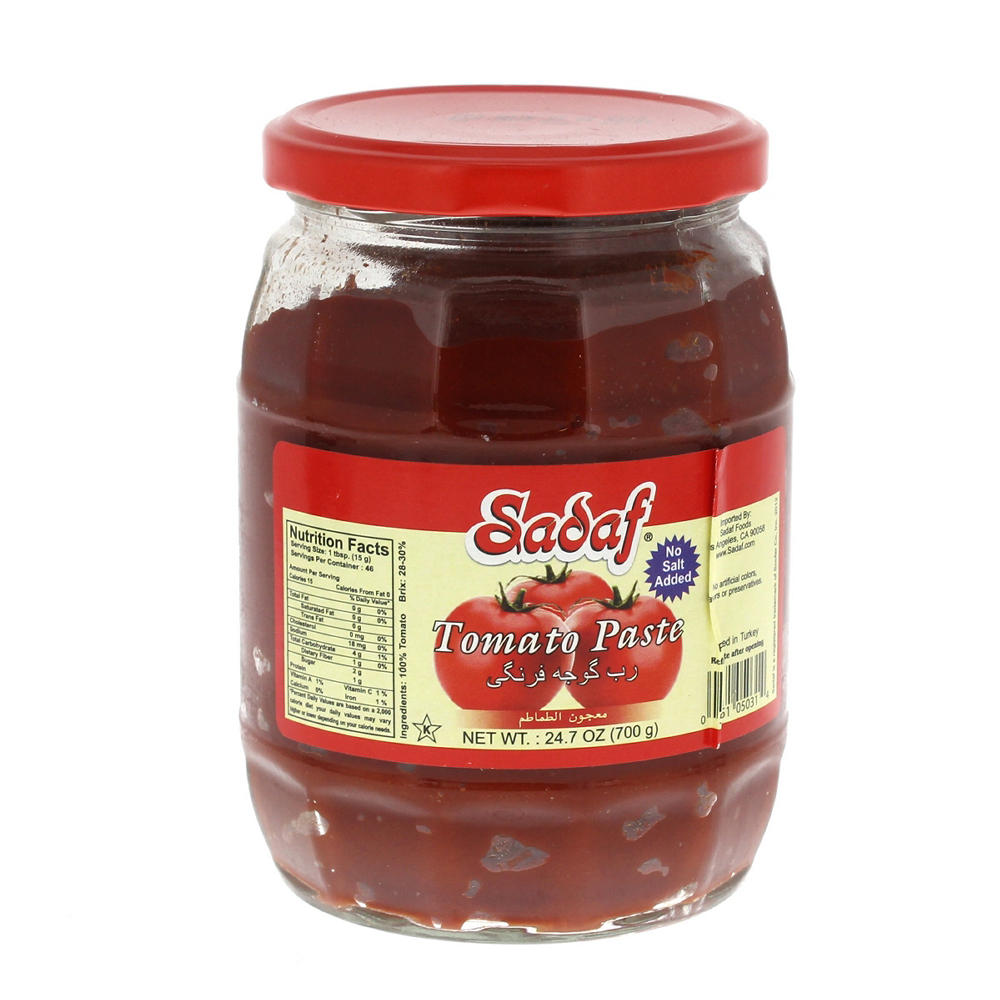 Sadaf No Salt Added Tomato Paste, 24.7 oz