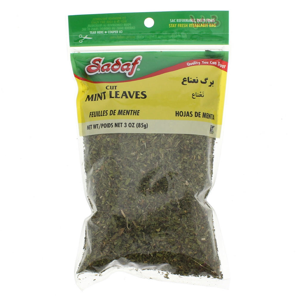 Sadaf Cut Mint Leaves, 3 oz
