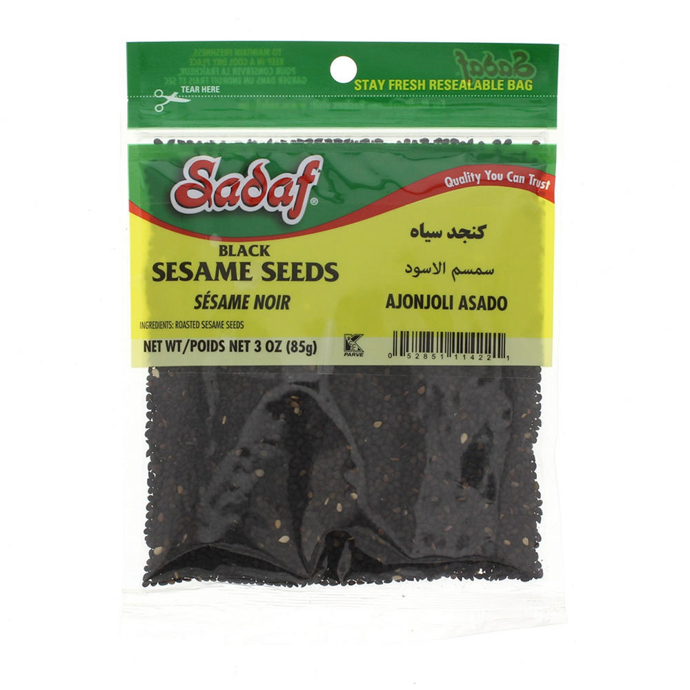 Sadaf Black Sesame Seeds, 3 oz
