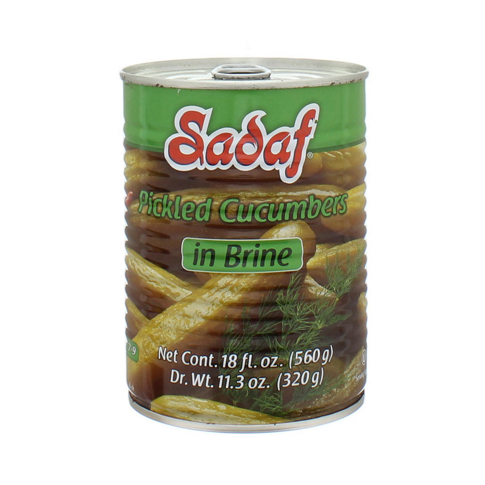 Sadaf Large Cucumbers Pickled in Brine, 19 oz