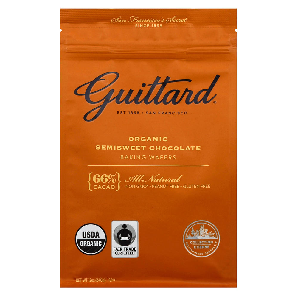 Guittard 66% Cacao Organic Semisweet Chocolate Baking Wafers, 12 oz