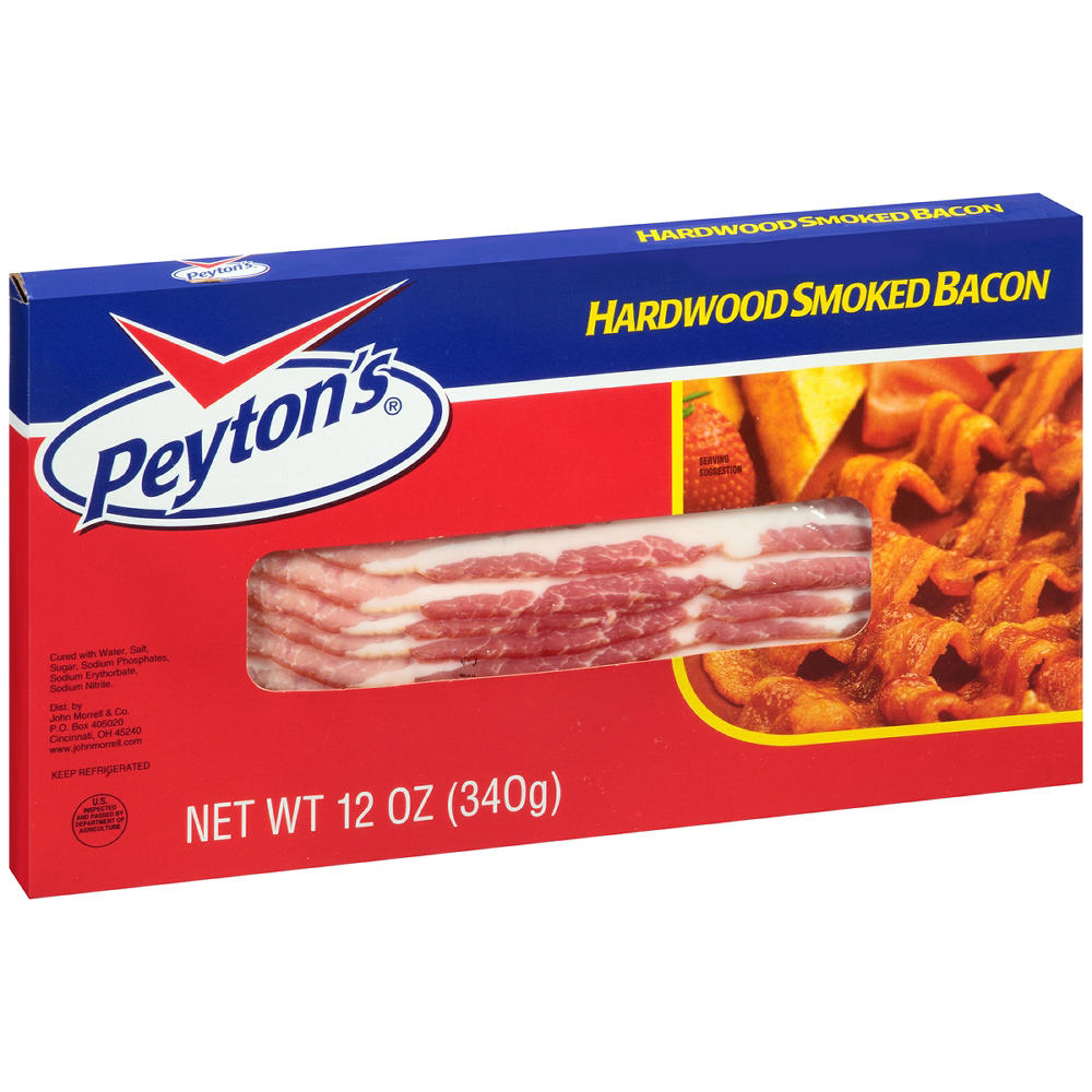 Peyton's Hardwood Smoked Bacon, 12 oz