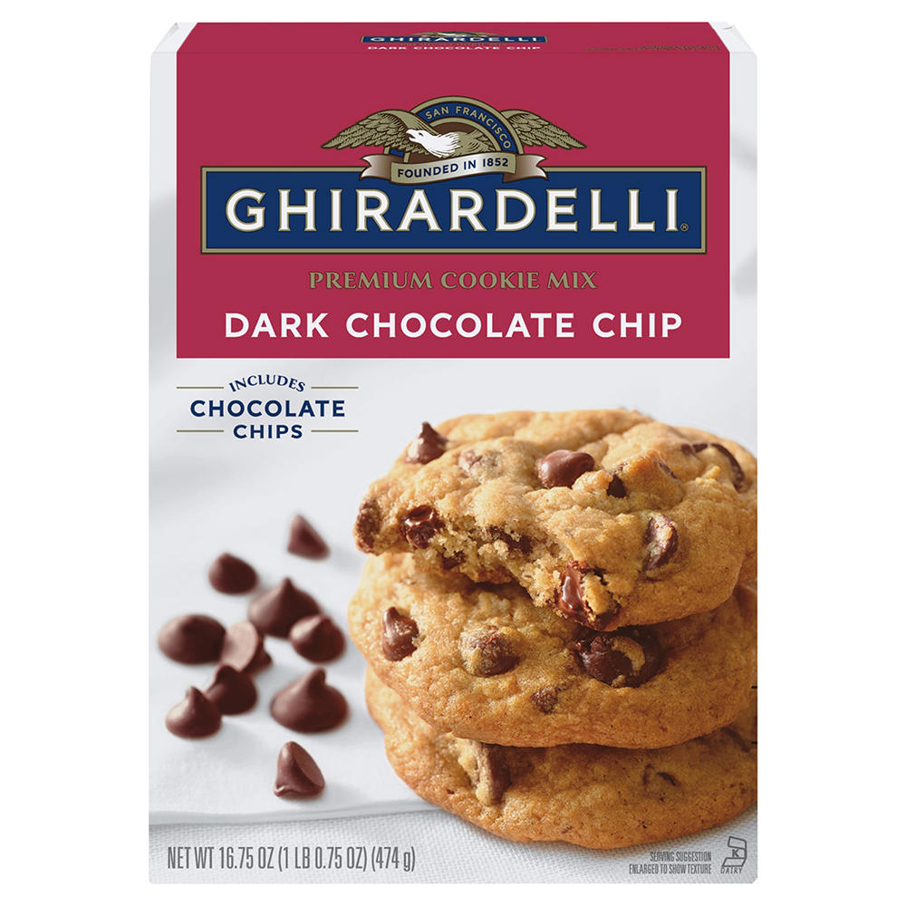 Ghirardelli Dark Chocolate Chip Cookie Mix, 16.75 oz