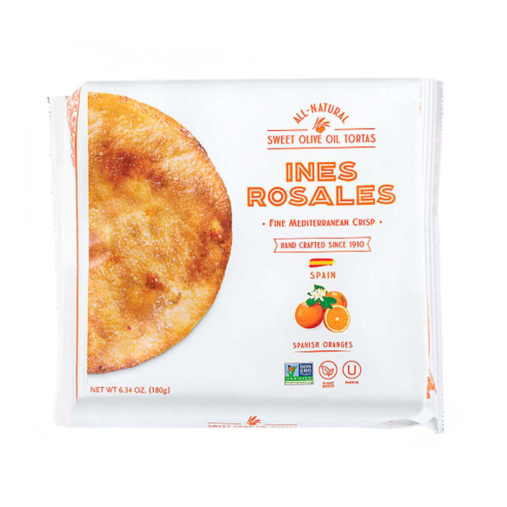 Ines Rosales Orange Sweet Olive Oil Tortas Fine Mediterranean Crisp, 6.3 oz