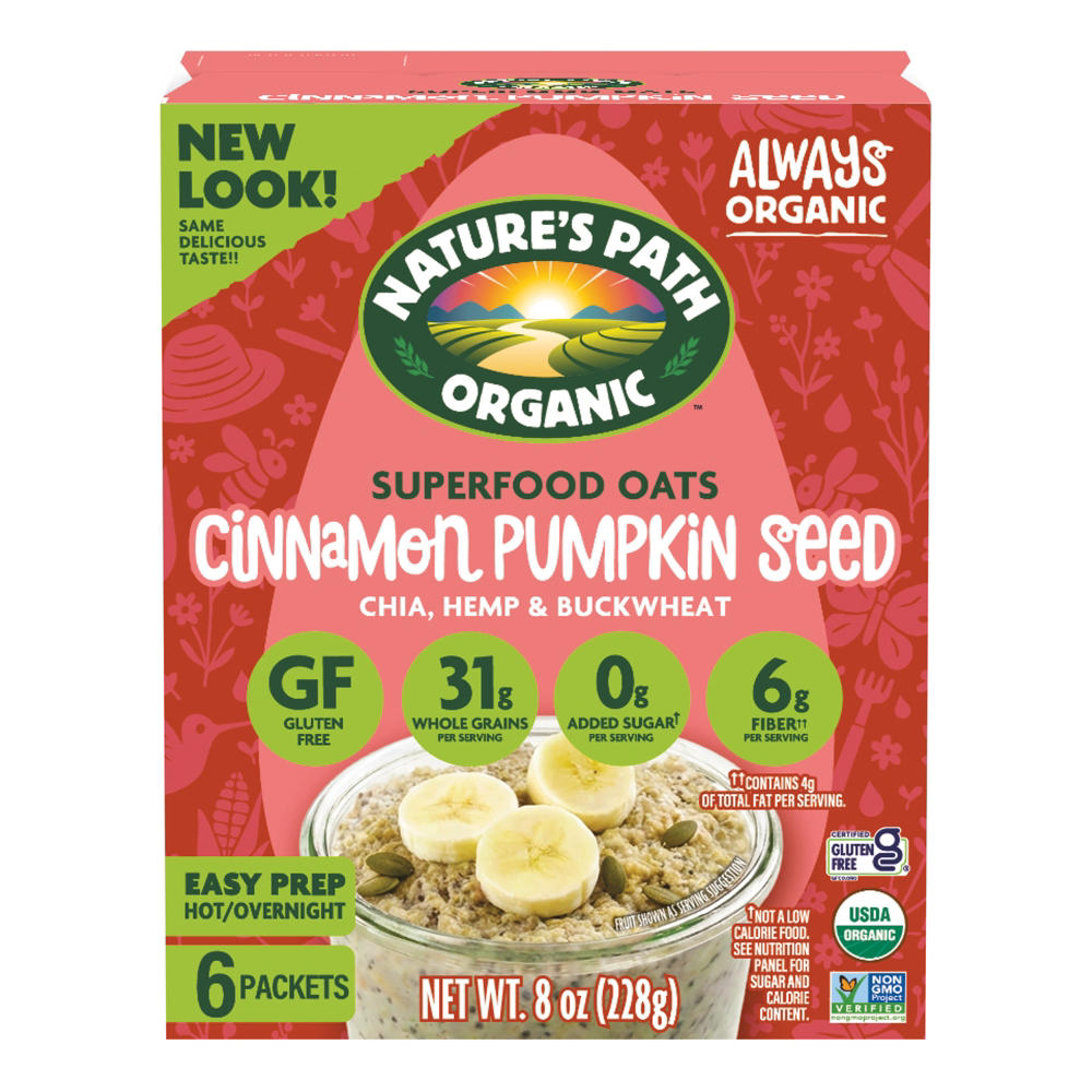 Nature's Path Organic Superfood Oats- Cinnamon Pumpkin Seed, 6 ct