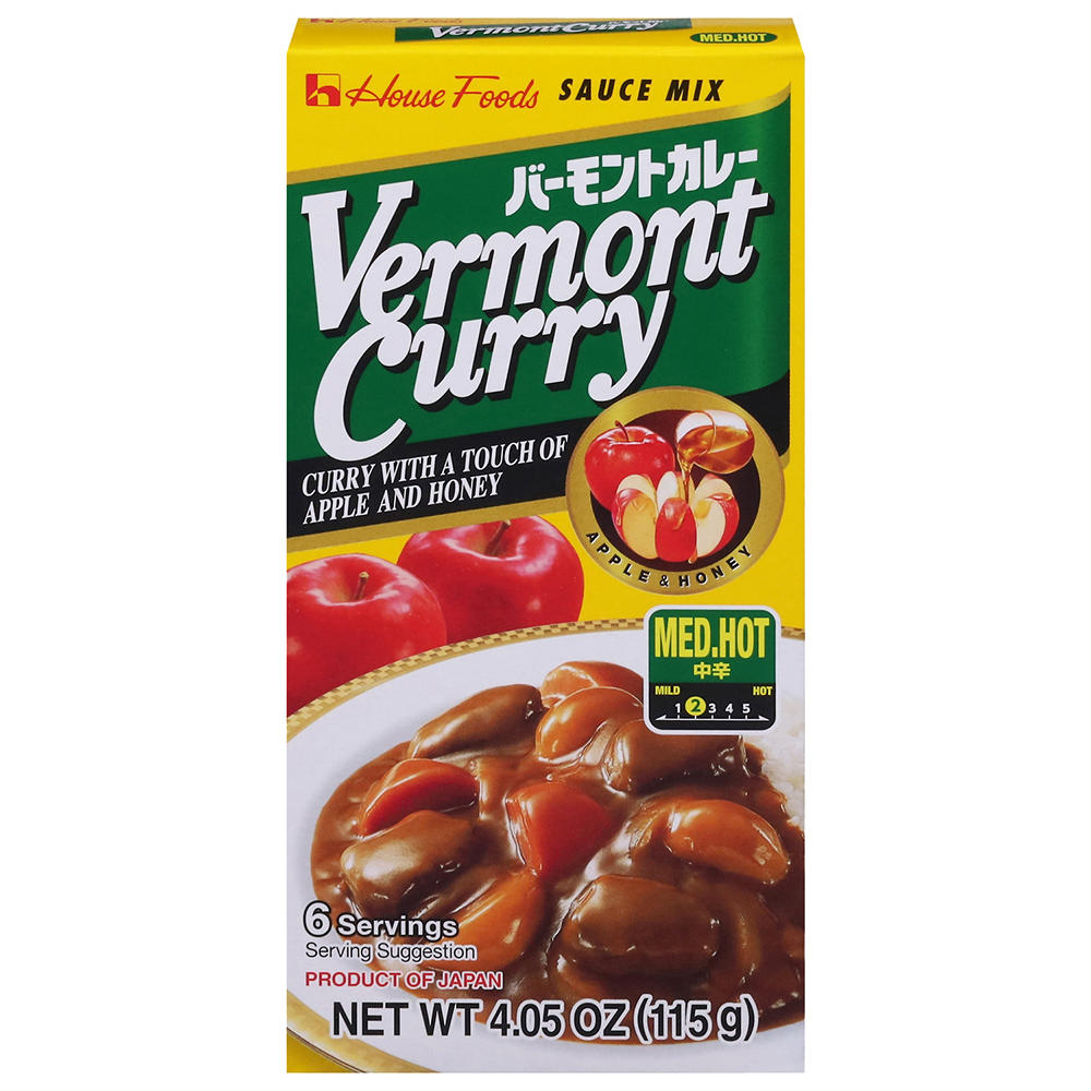 House Foods Vermont Curry Sauce Mix - Medium Hot, 4.05 oz