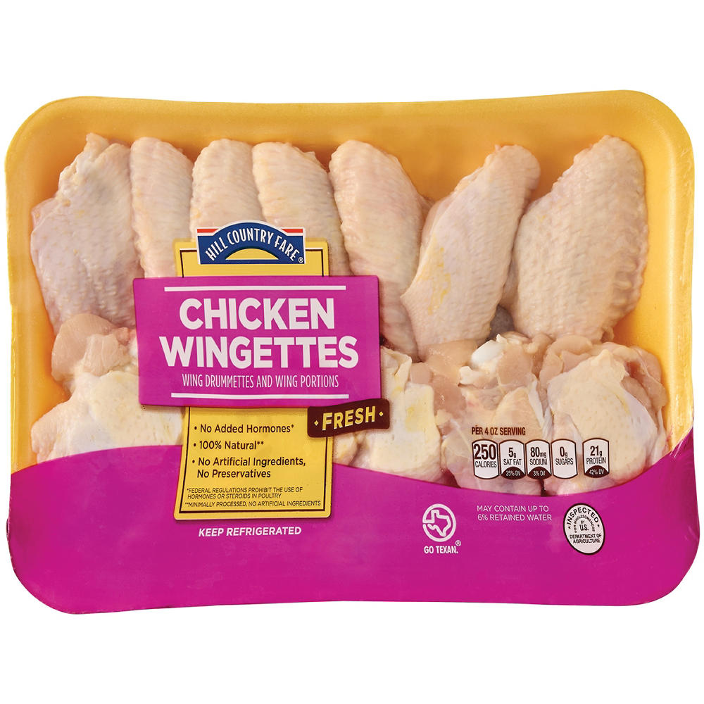 Hill Country Fare Chicken Wingettes, Avg. 1.86 lbs