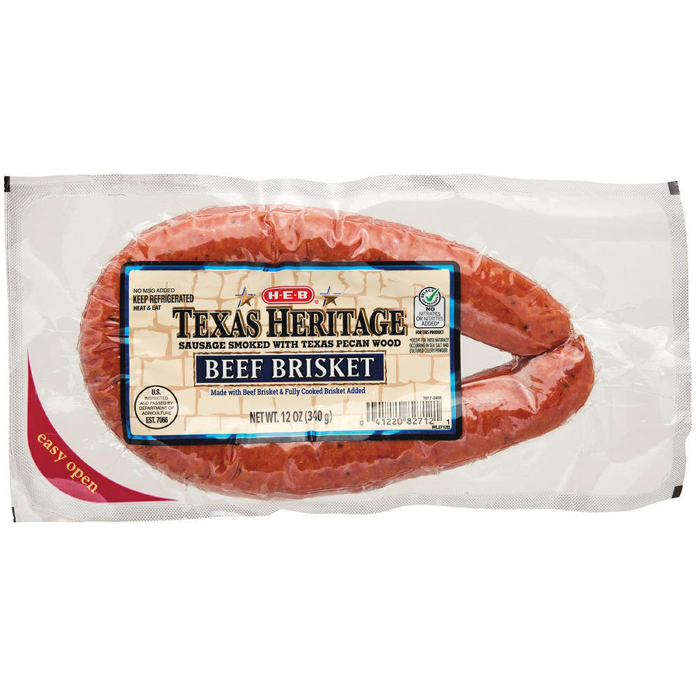 H-E-B Texas Heritage Smoked Sausage - Beef Brisket, 12 oz