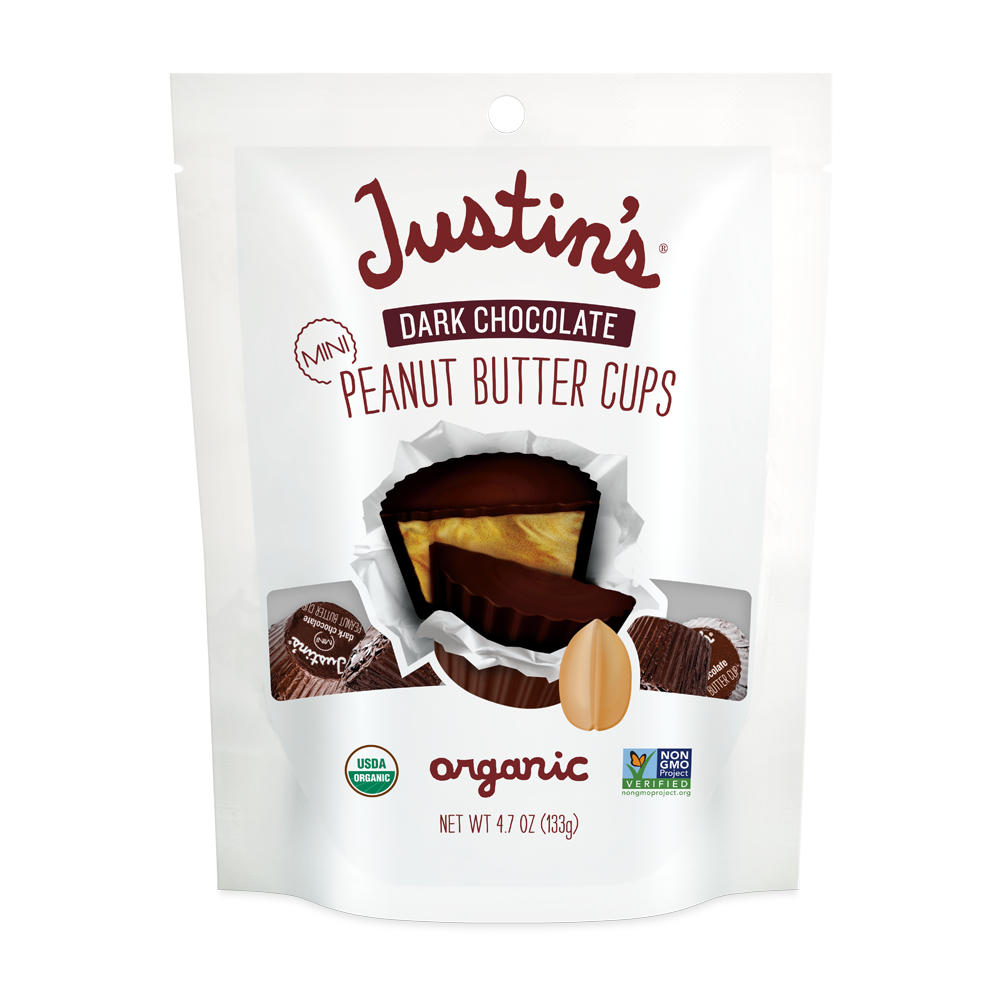 Justin's Organic Mini Dark Chocolate Peanut Butter Cups, 4.7 oz