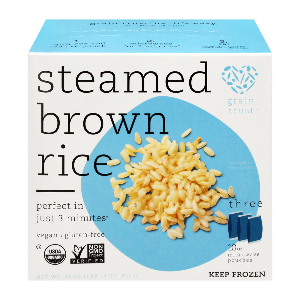 Grain Trust Steamed Brown Rice, 30 oz
