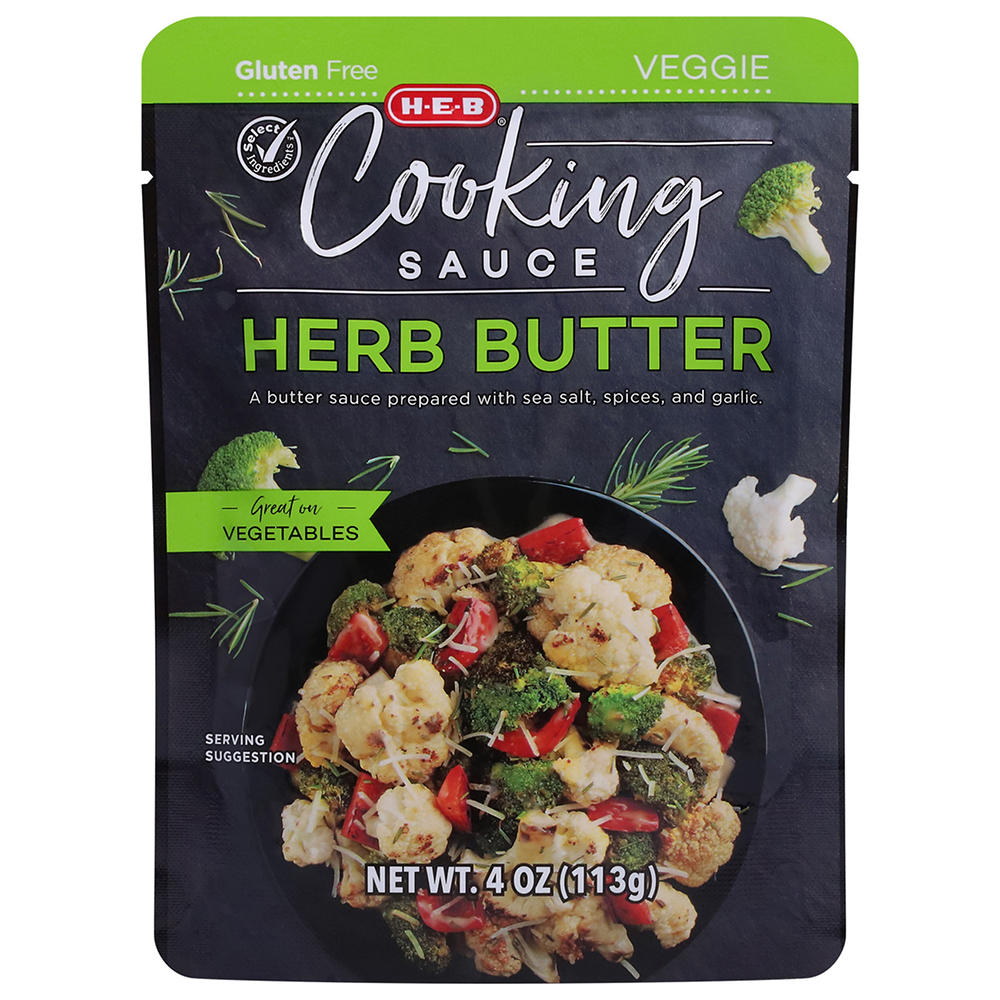 H-E-B Cooking Sauce - Herb Butter, 4 oz