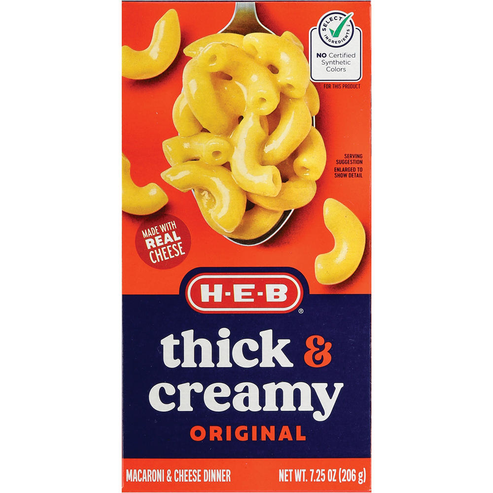 H-E-B Thick & Creamy Macaroni & Cheese, 7.25 oz