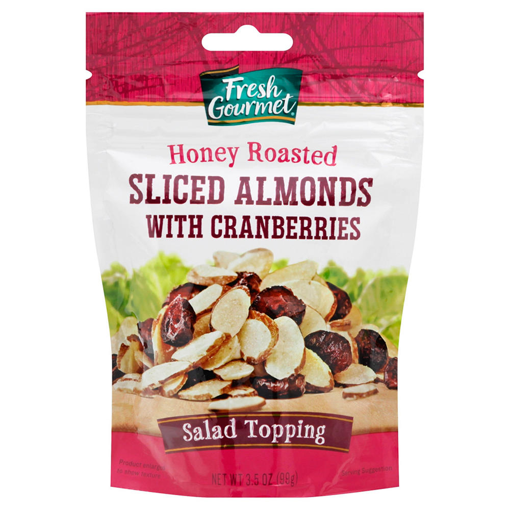 Fresh Gourmet Honey Roasted Sliced Almonds & Cranberries, 3.5 oz