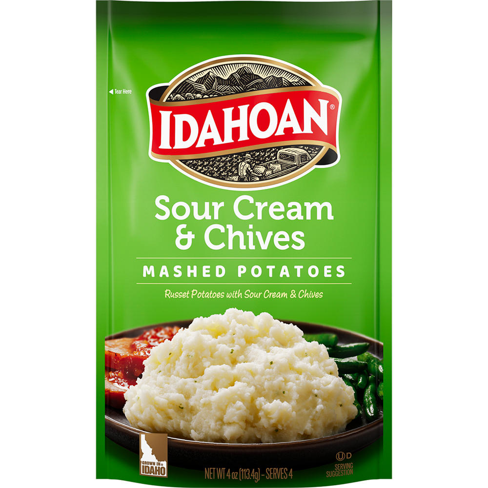 Idahoan Sour Cream and Chives Mashed Potatoes, 4 oz