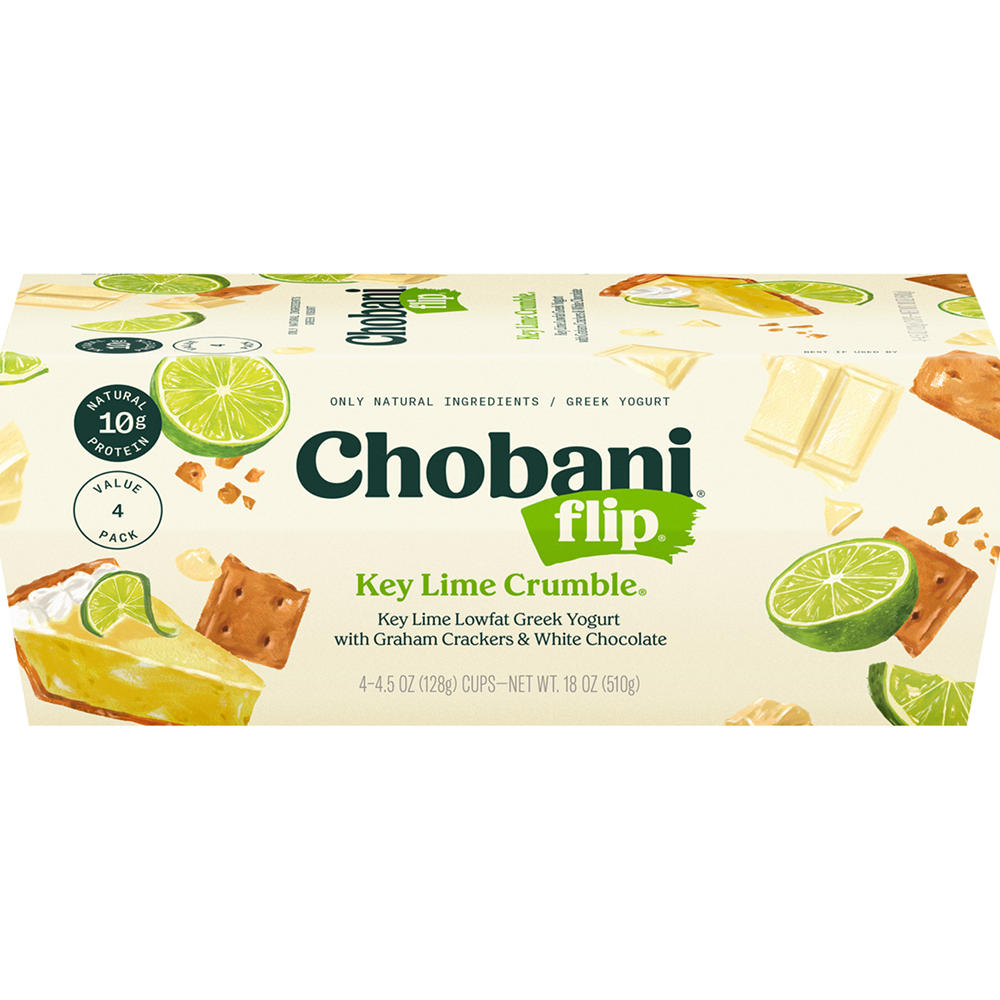 Chobani Flip Low-Fat Key Lime Crumble Greek Yogurt, 4 ct