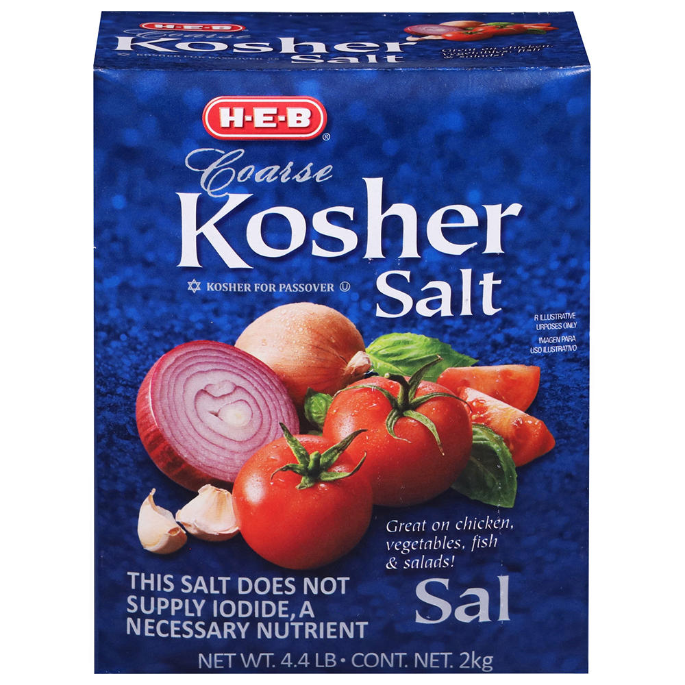 H-E-B Coarse Kosher Salt, 4.4 lbs