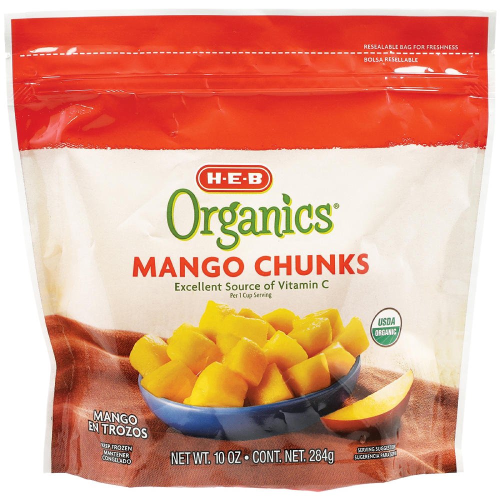 H-E-B Organics Frozen Mango Chunks, 10 oz