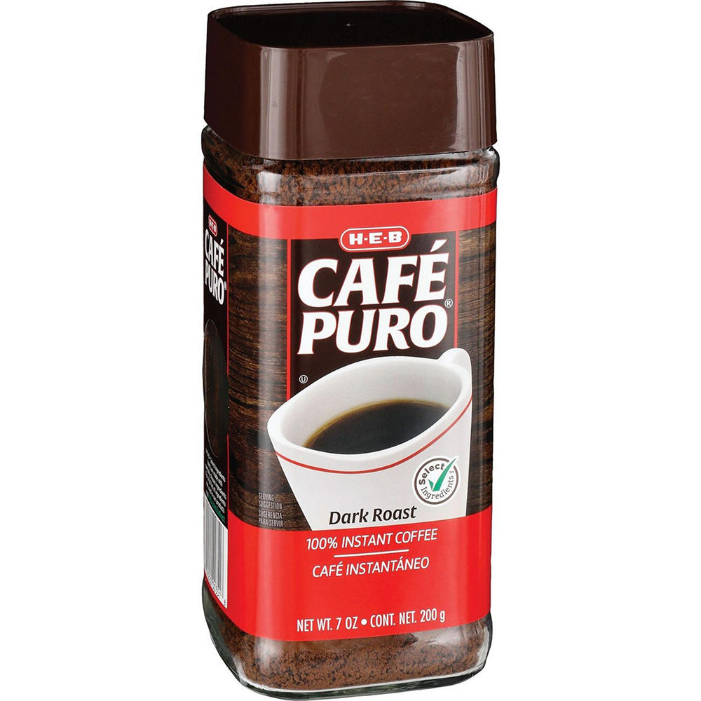 H-E-B Cafe Puro Dark Roast Instant Coffee, 7 oz