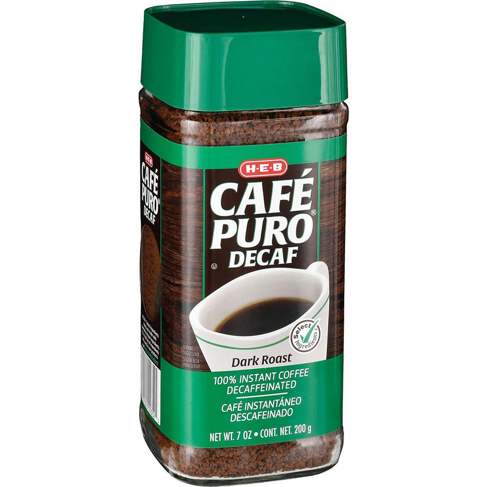 H-E-B Cafe Puro Instant Decaf Coffee, 7 oz