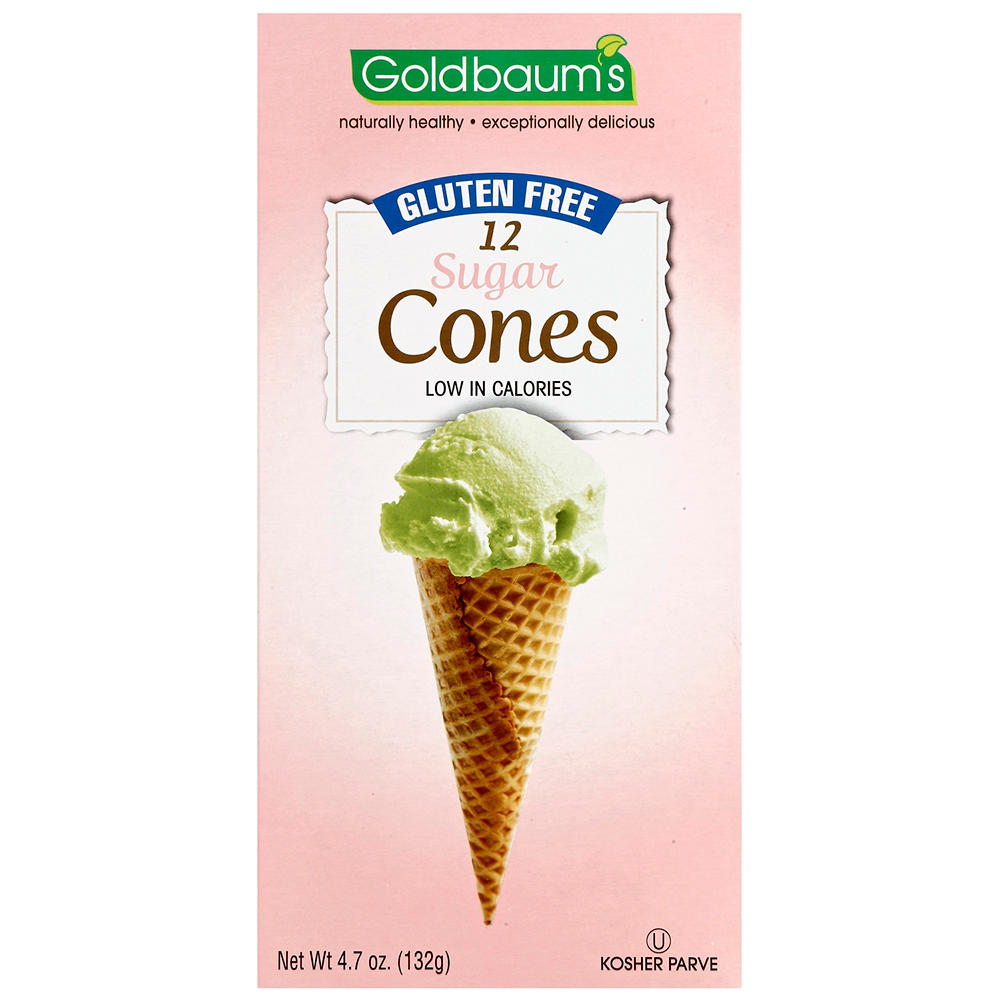 Goldbaum's Kosher Gluten Free Sugar Cones, 12 ct