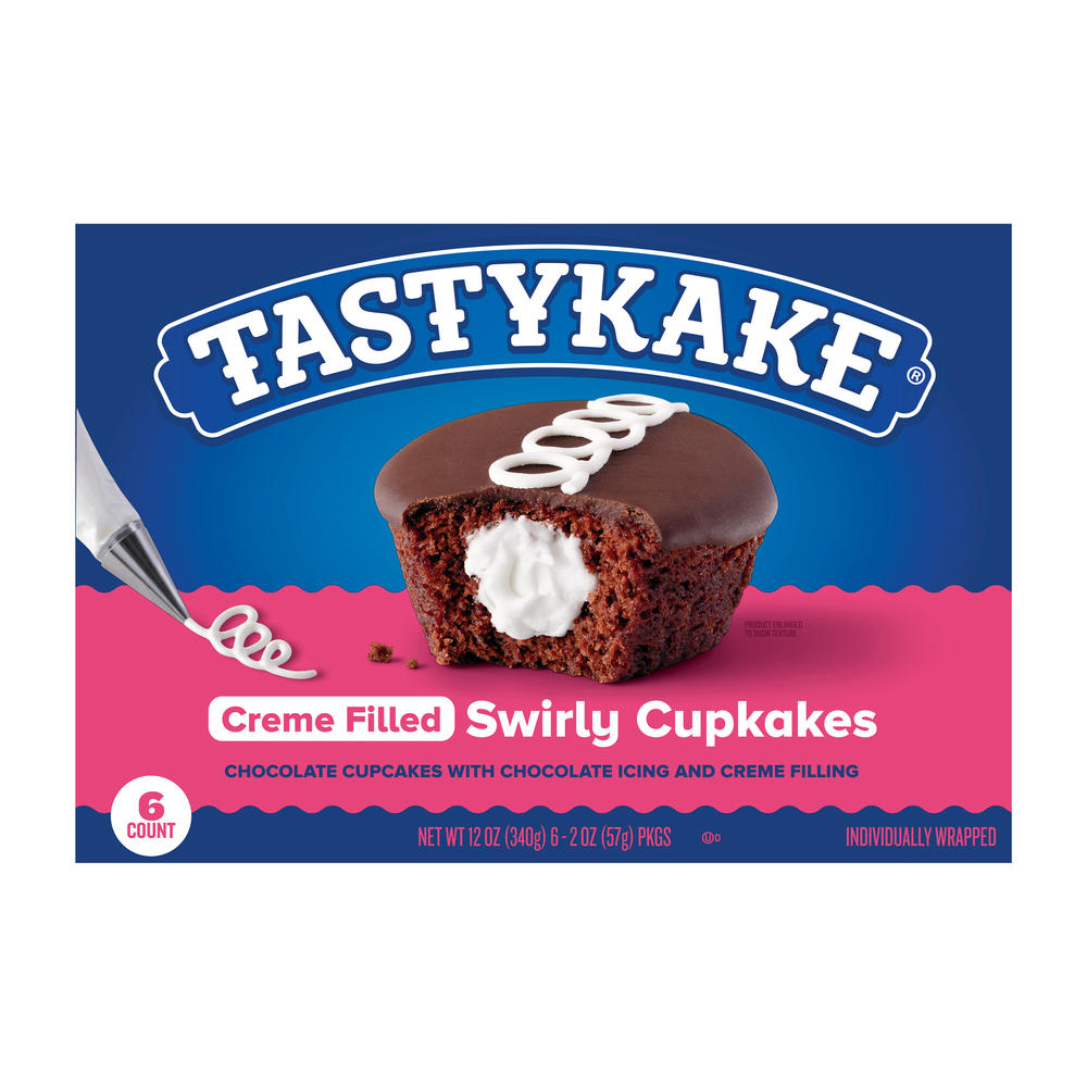 Tastykake Swirly Chocolate Cupkakes, 6 ct