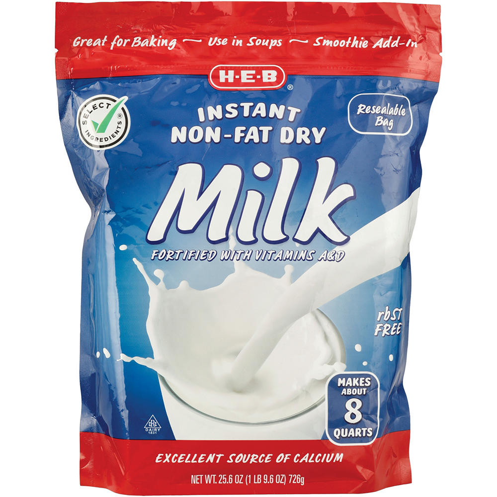 H-E-B Instant Non-Fat Dry Milk, 25.6 oz