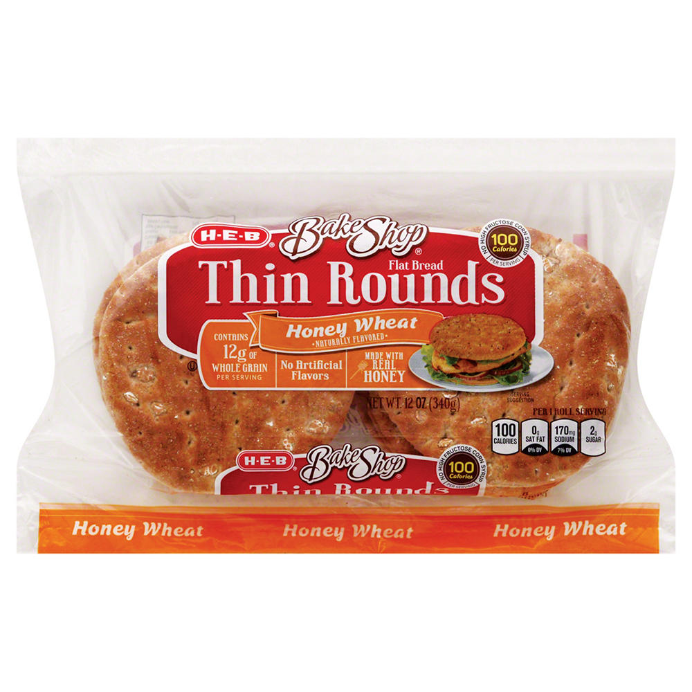 H-E-B Honey Wheat Thin Style Rounds, 12 oz