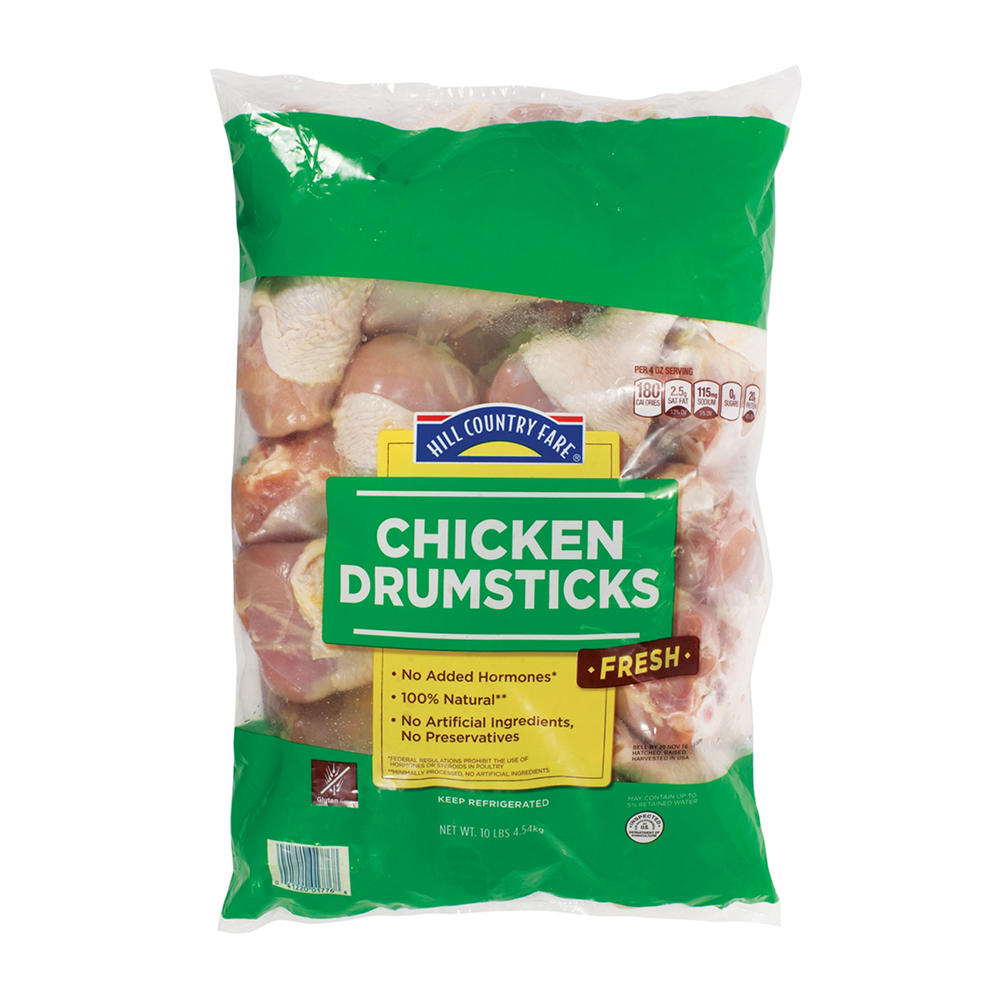 Hill Country Fare Chicken Drumsticks, 10 lb Bag
