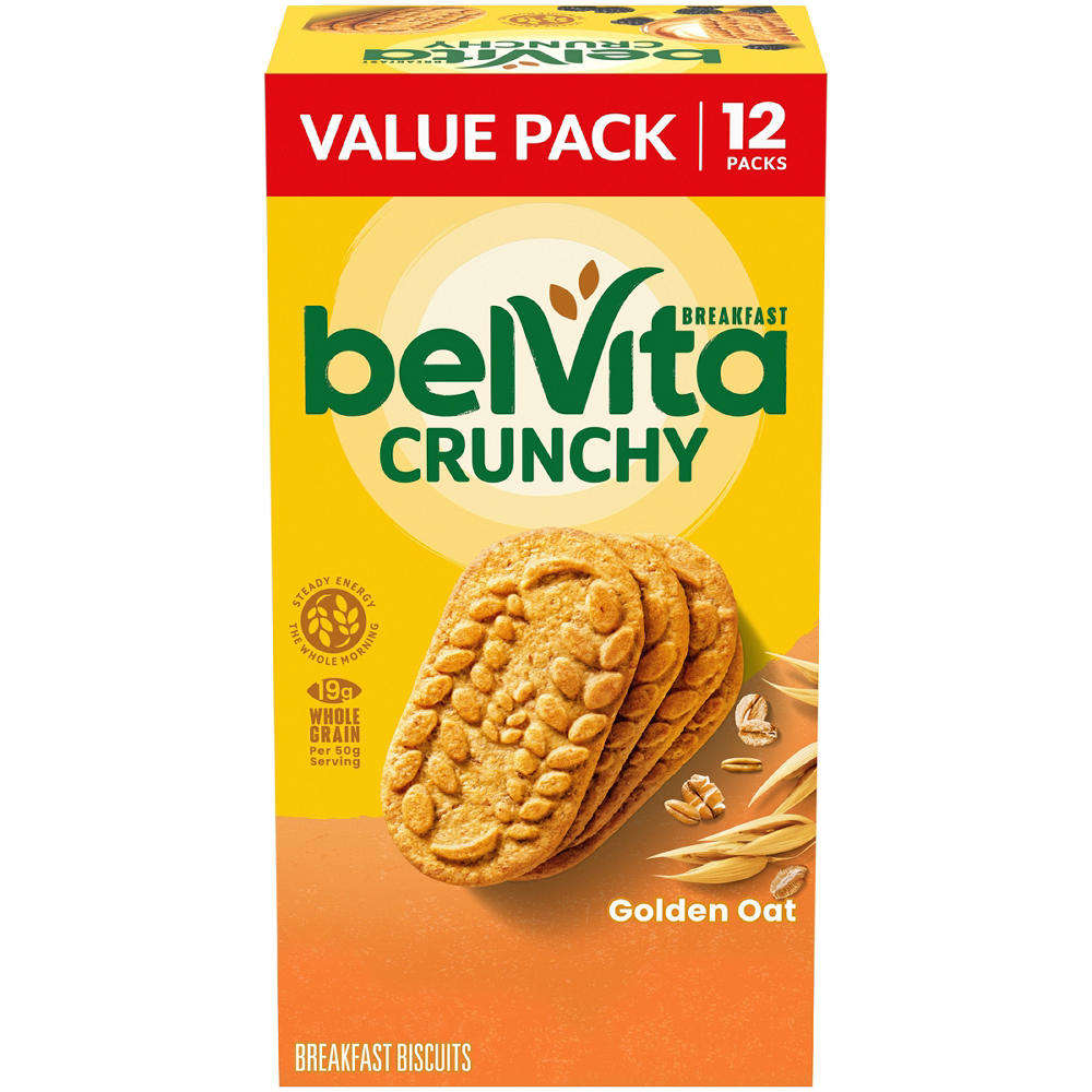 belVita Golden Oat Breakfast Biscuits Value Pack, 12 pk