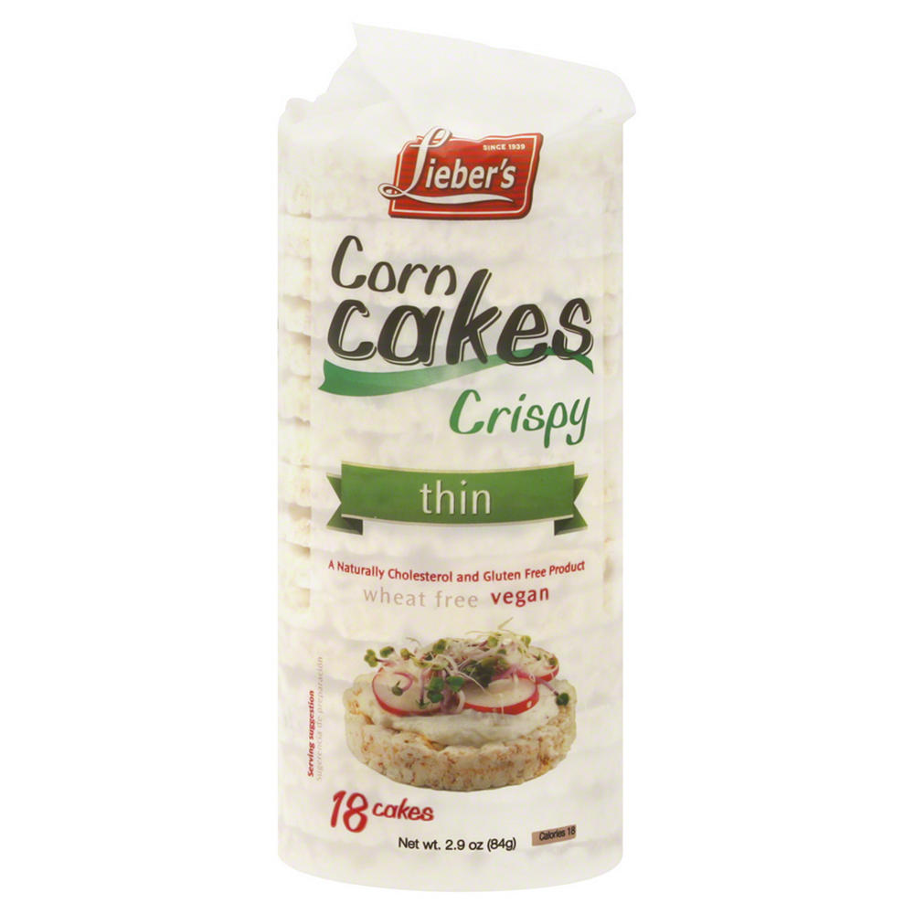 Lieber's Thin Crispy Corn Cakes, 18 ct