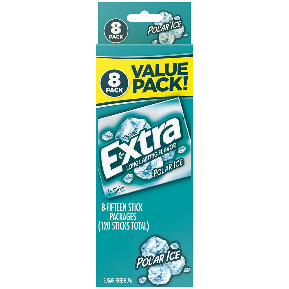 Extra Polar Ice Sugar Free Chewing Gum - Value Pack, 8 pk, 120 pc