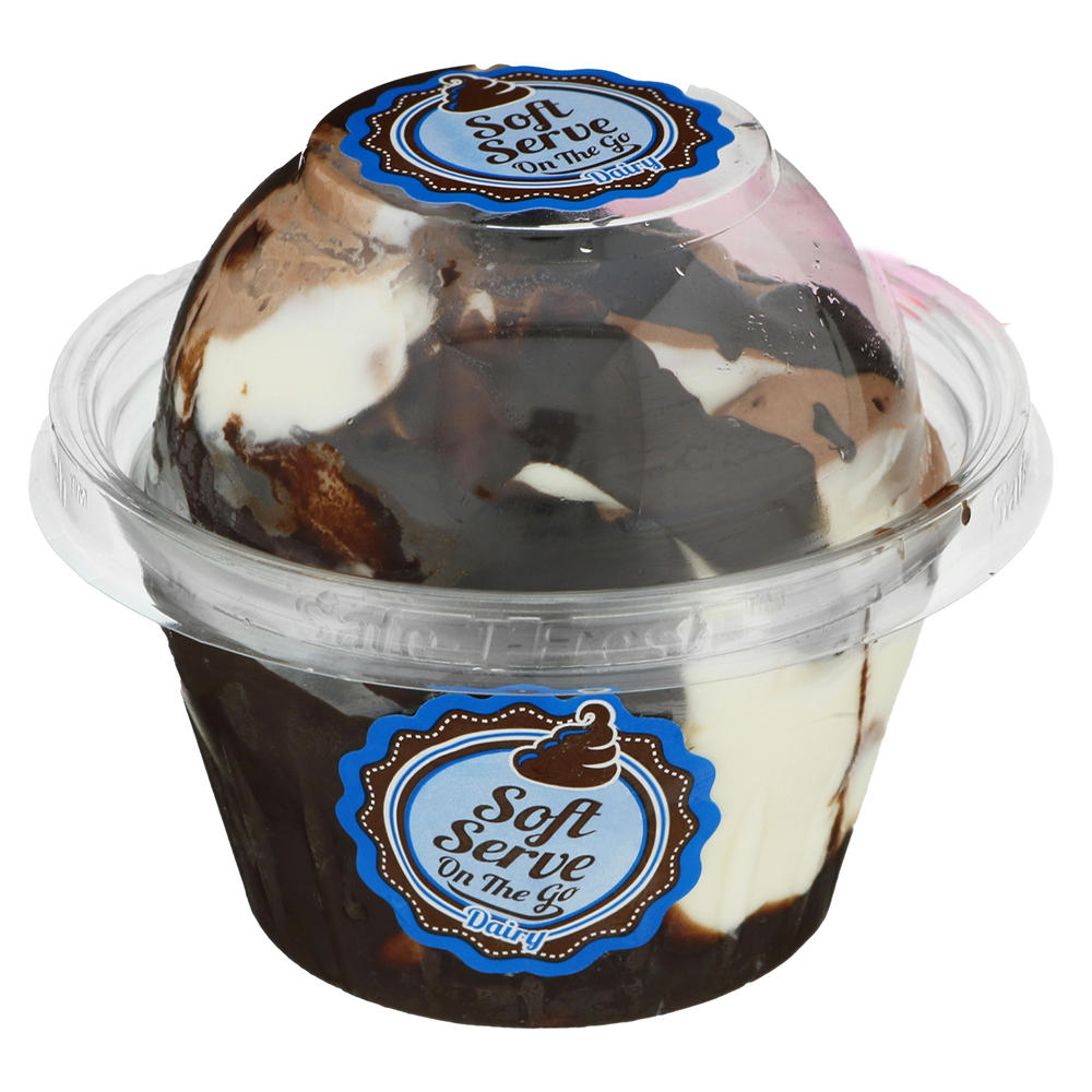 Klein's Kosher Soft Serve Vanilla Chocolate Ice Cream, 8 oz