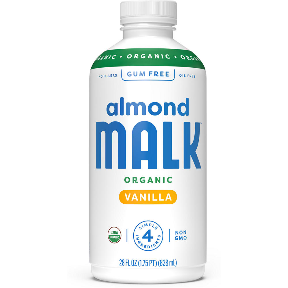 Malk Organic Almond Milk - Vanilla, 28 oz