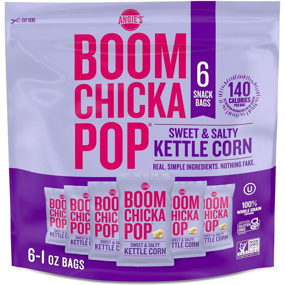 Angie's BOOMCHICKAPOP Sweet & Salty Kettle Corn Popcorn, 6 ct