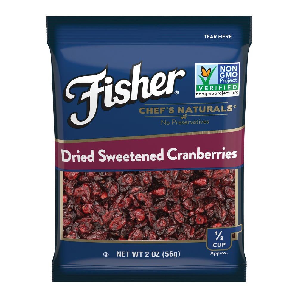 Fisher Chef's Naturals Dried Sweetened Cranberries, 2 oz